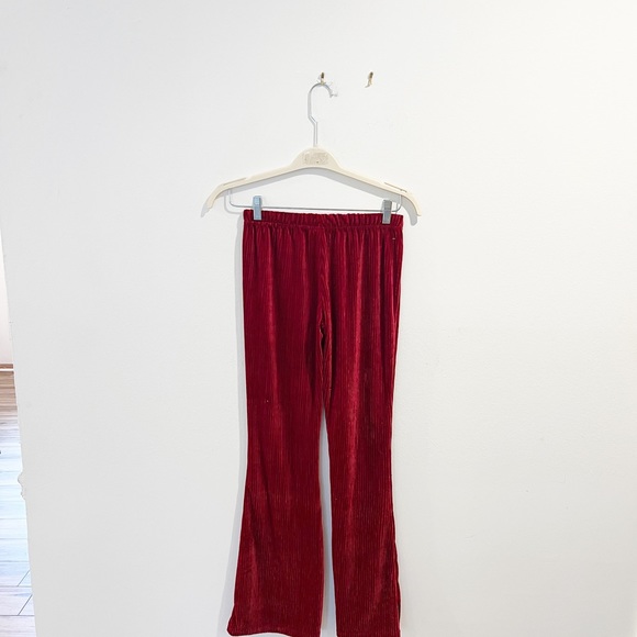 Velvet Ribbed Flare Pants - Picture 5 of 5